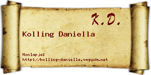 Kolling Daniella névjegykártya